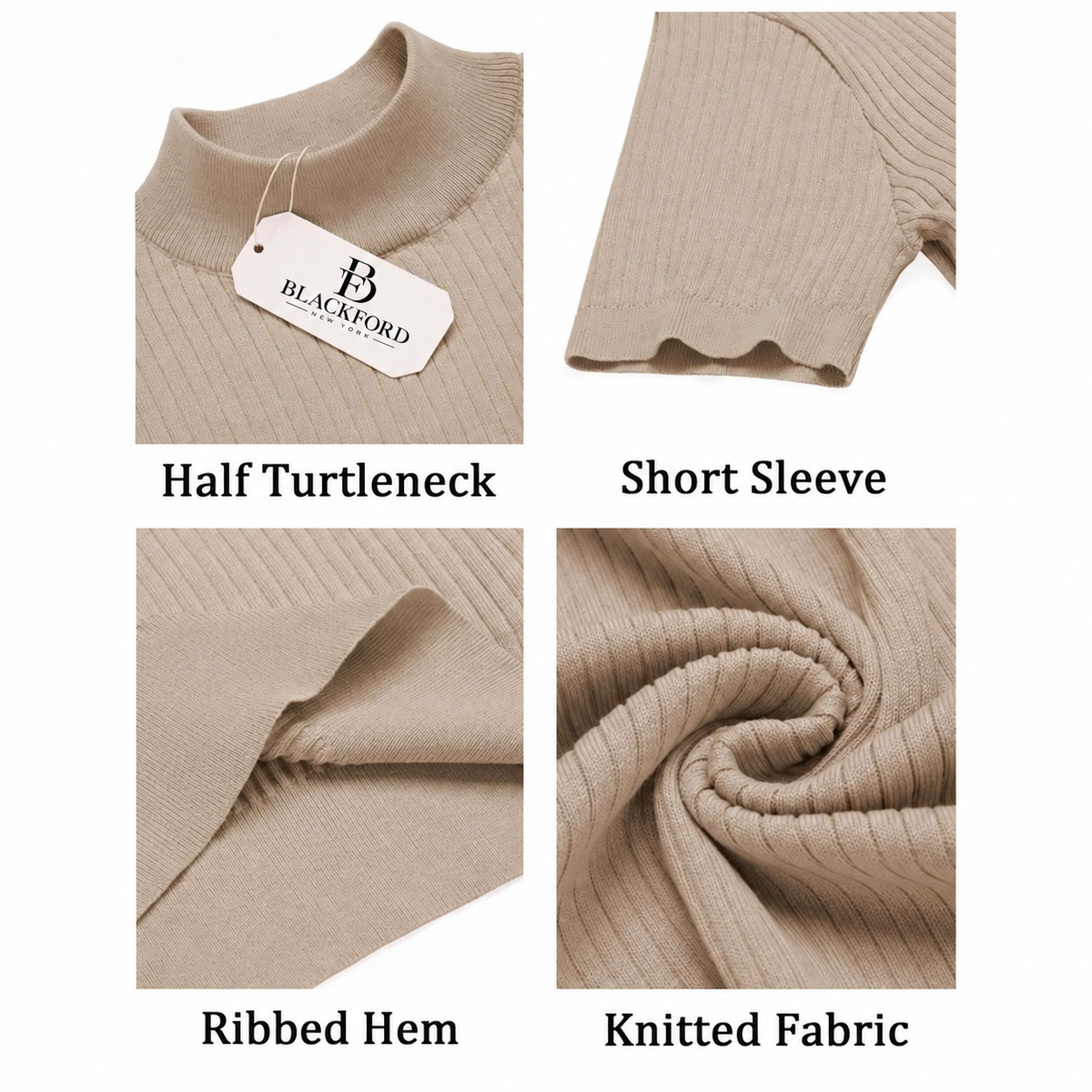The Astor Ribbed Turtleneck Top