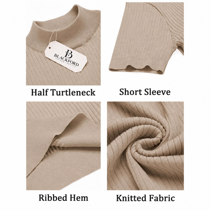 The Astor Ribbed Turtleneck Top